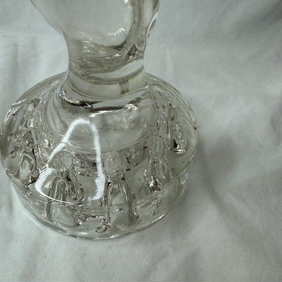 Vintage Cambridge Flower Frog, Clear Glass Seagull 9 Hole - Picture 3 of 5